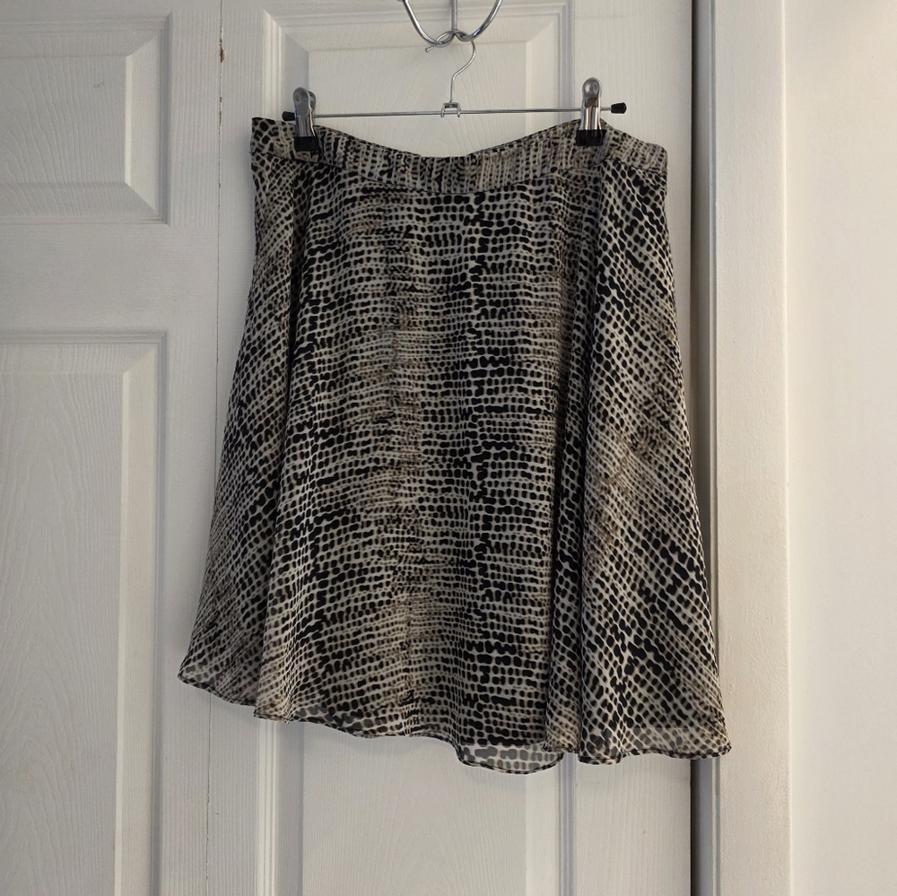 Calvin Klein Monochrome Animal Print Skirt